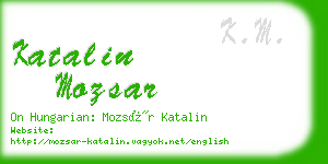katalin mozsar business card